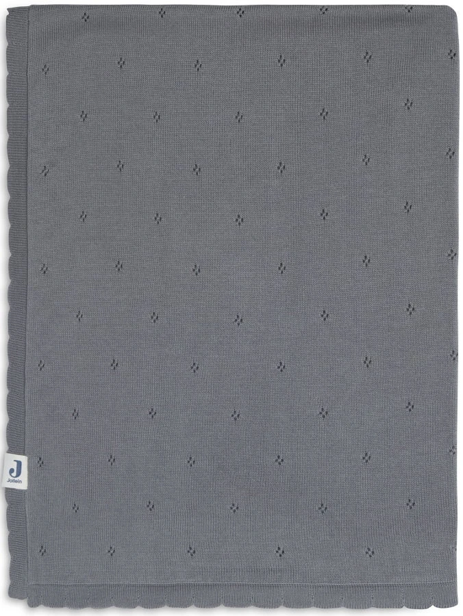 Jollein Pointelle Storm Grey 100 X 150 Cm Ledikantdeken 516-522-66064 4 Jollein Pointelle Storm Grey 100 X 150 Cm Ledikantdeken 516-522-66064 - Afbeelding 2