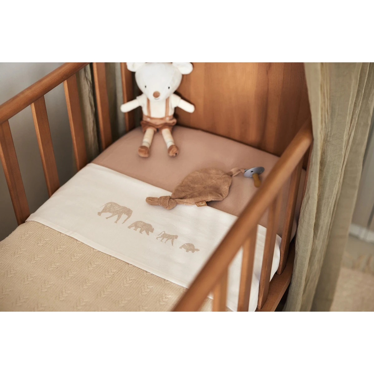 Jollein Animals Nougat 120 X 150 Cm Ledikantlaken 008-524-67044 7 Jollein Animals Nougat 120 X 150 Cm Ledikantlaken 008-524-67044 - Afbeelding 5