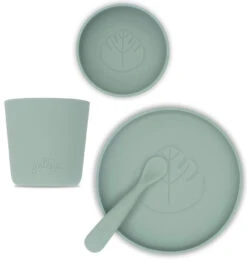 Jollein Ash Green Siliconen Dinerset 705-007-00095 -Baby Wereld Verkoop jollein ash green siliconen dinerset 705 007 00095 2
