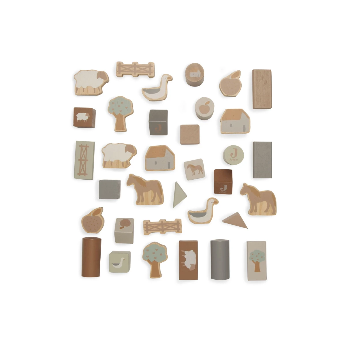 Jollein Farm Houten Blokkenset 712-603-67021 4 Jollein Farm Houten Blokkenset 712-603-67021 - Afbeelding 3