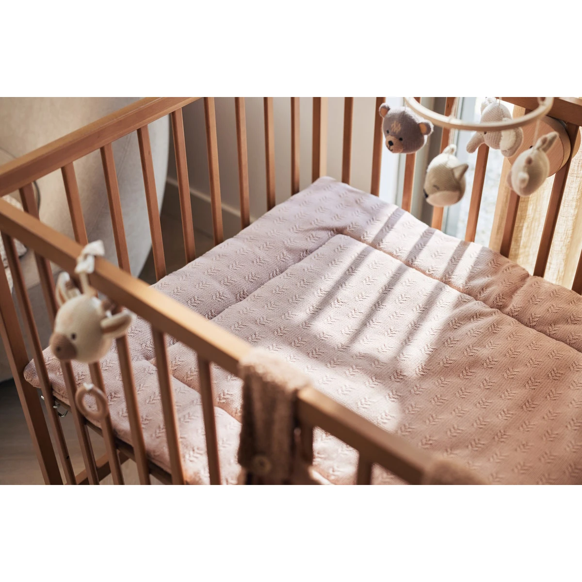 Jollein Grain Knit Wild Rose 75 X 95 Cm Boxkleed 017-512-67065 10 Jollein Grain Knit Wild Rose 75 X 95 Cm Boxkleed 017-512-67065 - Afbeelding 8