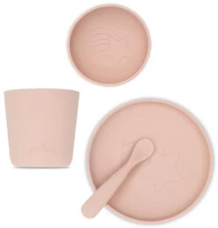 Jollein Pale Pink Siliconen Dinerset 705-007-00090 -Baby Wereld Verkoop jollein pale pink siliconen dinerset 705 007 00090 2