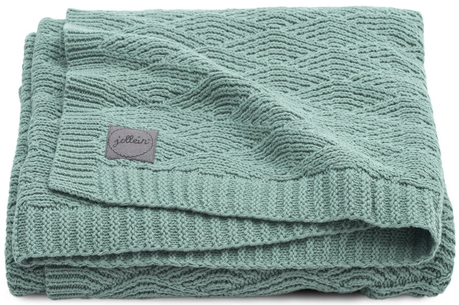 Jollein River Knit Ash Green 100x150 Cm Ledikantdeken 516-522-65285 3 Jollein River Knit Ash Green 100x150 Cm Ledikantdeken 516-522-65285