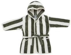 Jollein Stripe Terry Leaf Green 3-4jr Badjas 060-809-67001