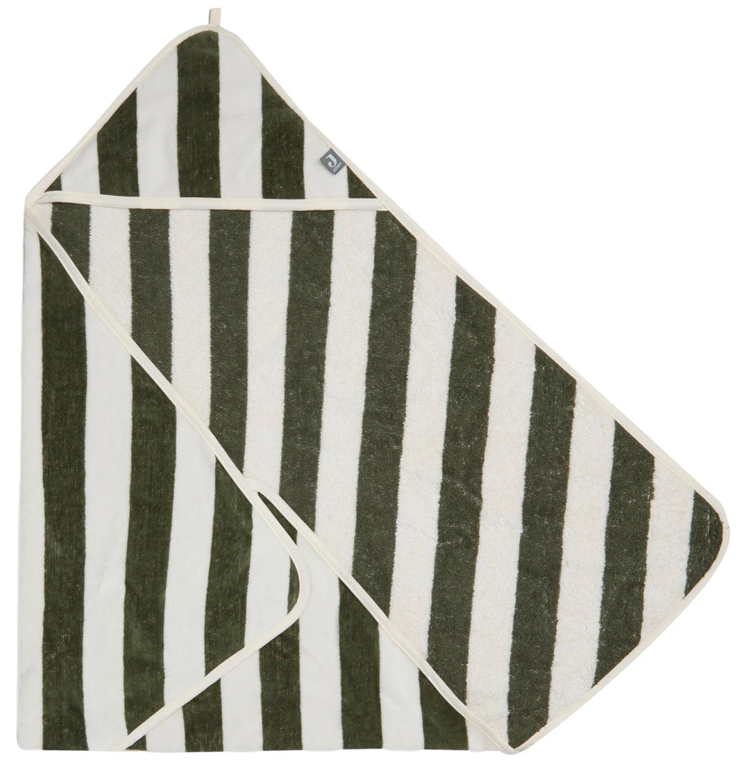 Jollein Terry Stripe Leaf Green 75 X 75 Cm Badcape 534-514-67001 3 Jollein Terry Stripe Leaf Green 75 X 75 Cm Badcape 534-514-67001